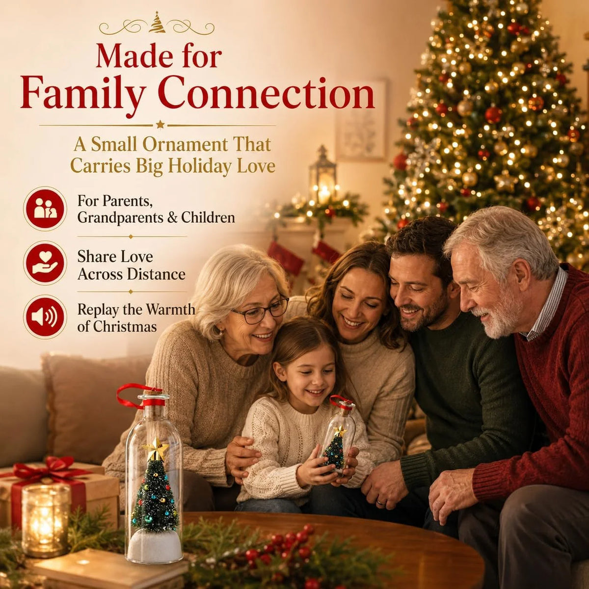 Voice of Christmas Recordable Tree Bottle