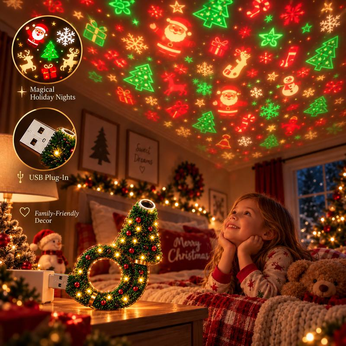 Christmas Projector Night Light